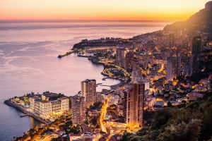 Monaco bay skyline