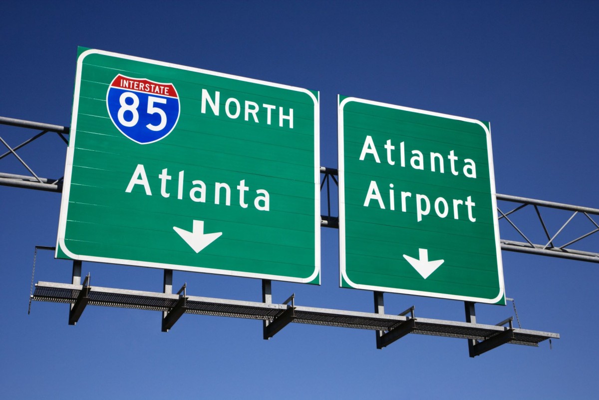 Atlanta Airport sign - Private Jet