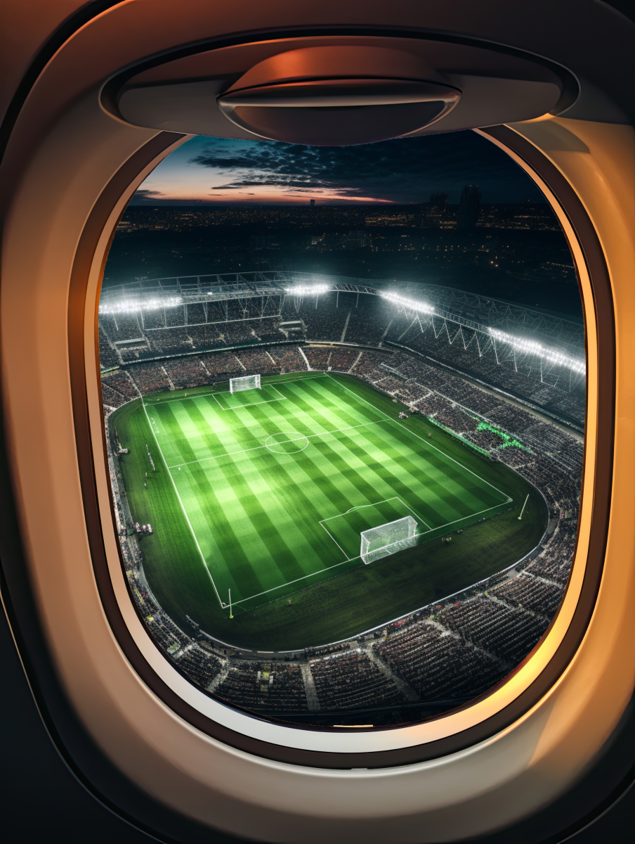 Air Charter to football stadium 